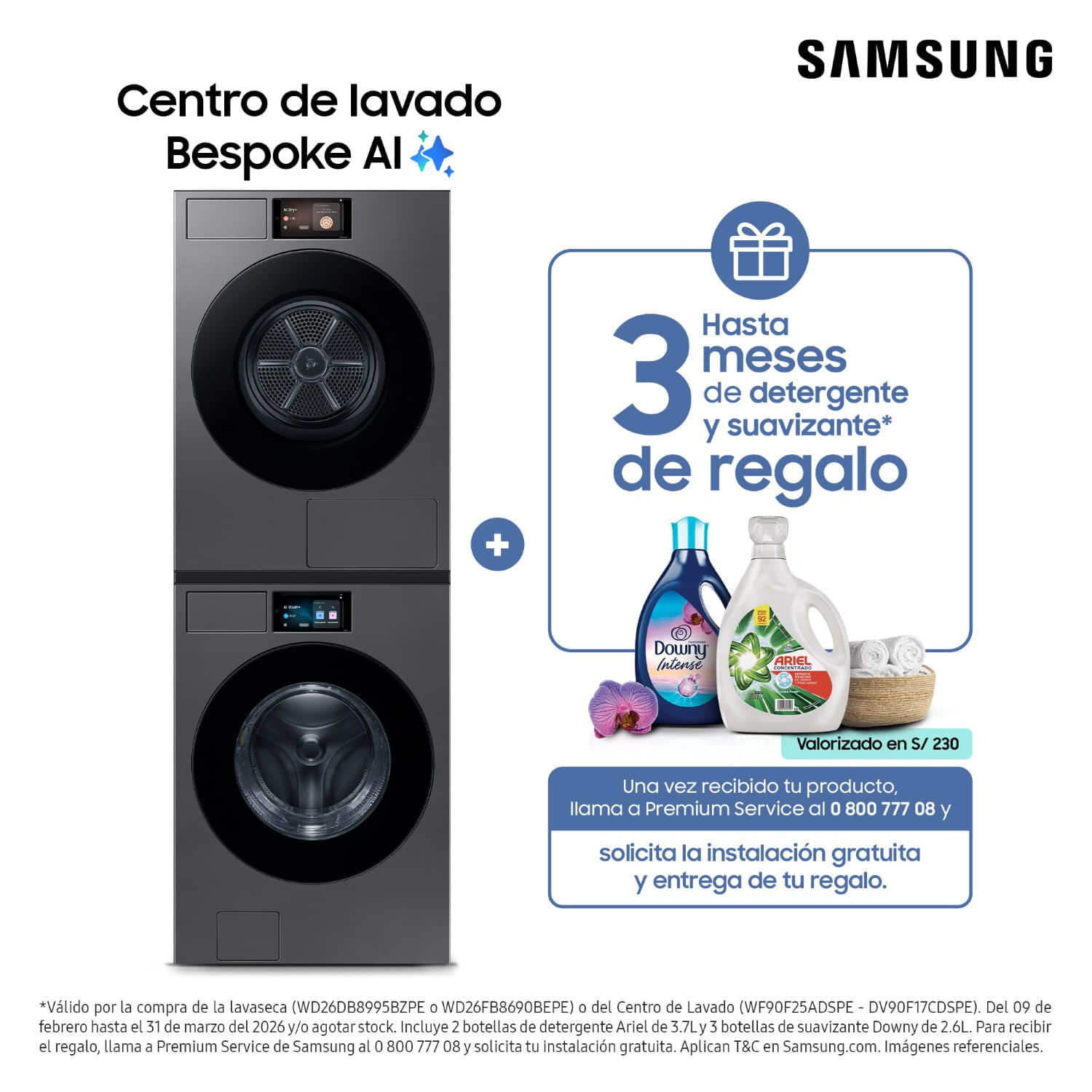 Centro de Lavado Samsung BeSpoke AI 25KG/17KG