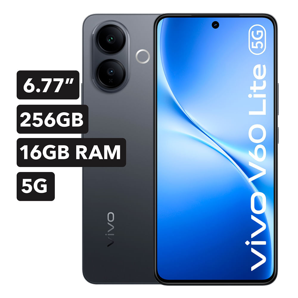 Celular Vivo V60 Lite V2529 5G Ds 256G+8G Black