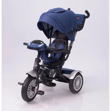 Triciclo Ebaby con Guiador Reclinable Zoe -Azul