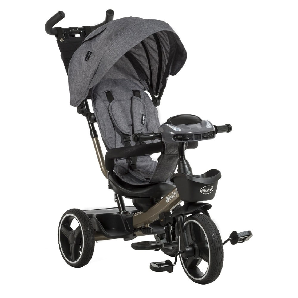 Triciclo Ebaby con entrada USB DERIO EB365 Gris