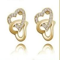 Aretes Two Hearts - Genieka Dorado