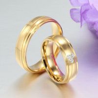 Anillos de Matrimonio Alianzas Deluxe Bañado Oro 18K Aro Genieka Dorado