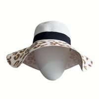 Sombrero de verano Animal print - Blanco