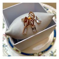 Aretes Elegantes Dayanna - Pendientes de Mujer Dorado Talla única