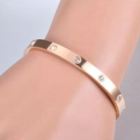 Pulsera Cristales Dorado Rosa Gold Rose Mujer Brazalete Genieka Dorado