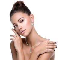 Pack Joyas Soho Silver Collar Anillo y Aretes Regalo Dia Madre Genieka. Plateado