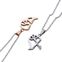 Set de Collares Llave de Amor Enamorados Parejas Novios Genieka Dorado