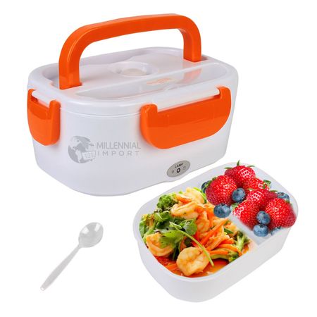 Lonchera Eléctrica Calentador de Comida - Portátil Color Anaranjado