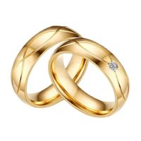 Aros de Matrimonio Alianzas All Luxury Mujer Bañado 18K Genieka Dorado