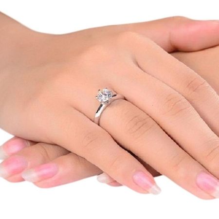 Anillo Compromiso Eternal Passion Bañado PlataS925 San Valentín Geniek Plateado