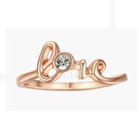Anillo de Compromiso Love Bañado Oro 18K Aniversario - Genieka Dorado