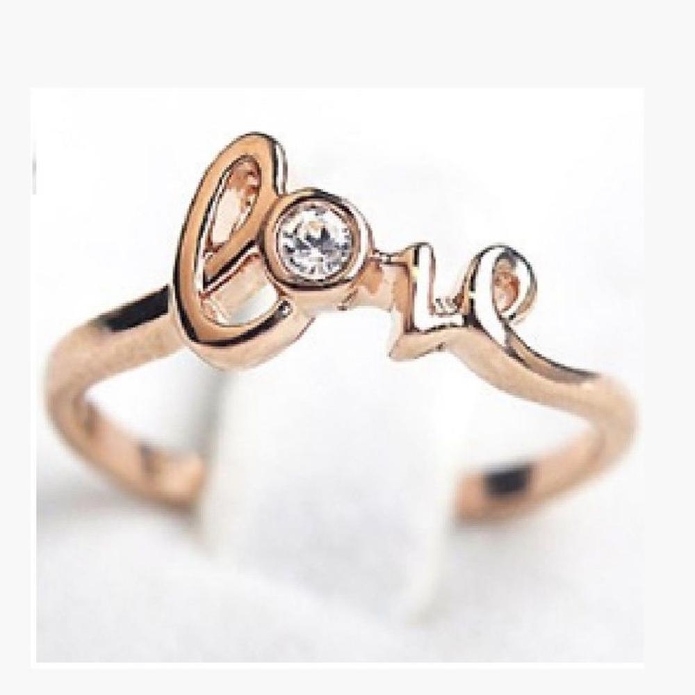 Anillo de Compromiso Love Bañado en Oro 18K Novia - Genieka Dorado