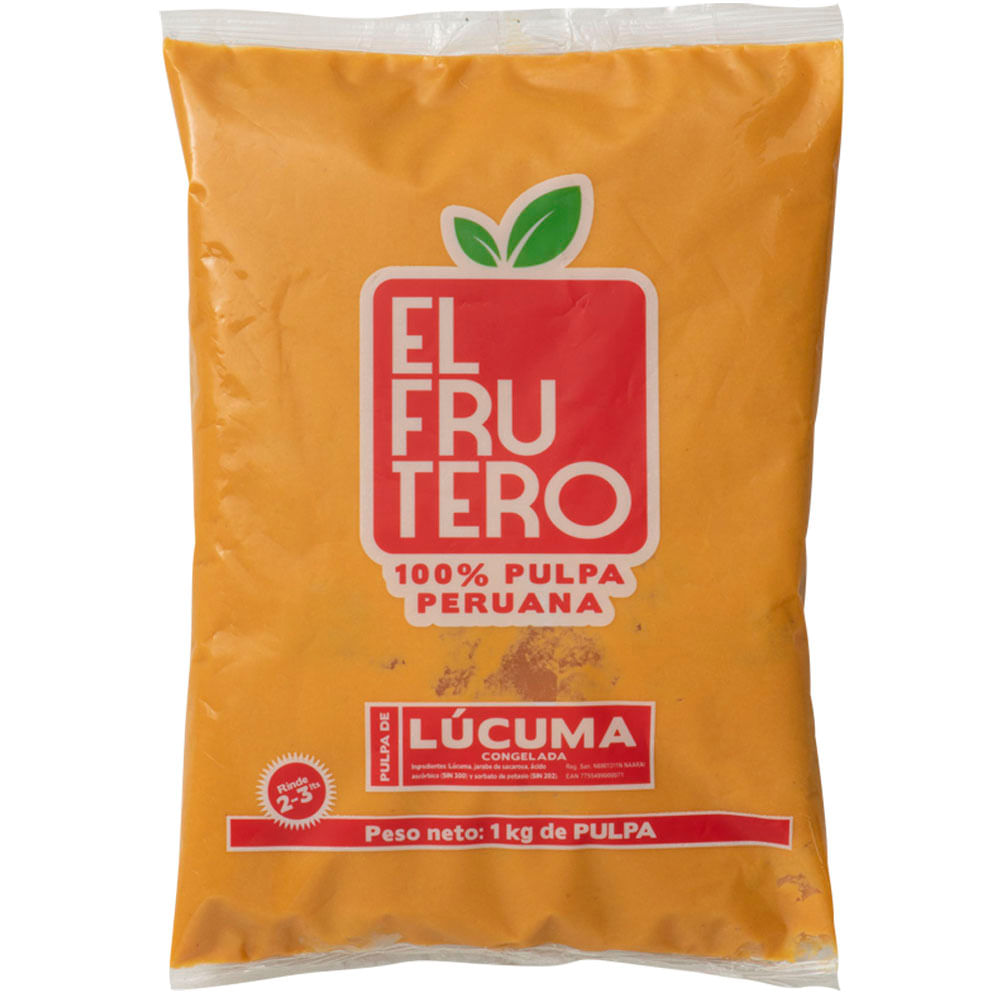 Pulpa de Lúcuma Congelada EL FRUTERO Bolsa 1kg