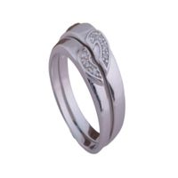 Anillo de Matrimonio Alianzas Corazon Hombre Bañado Plata S925 Genieka Plateado