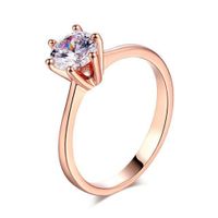 Anillo de Compromiso Solitario Gold Bañado en Oro 18K Aro - Genieka Dorado