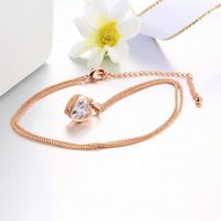 Collar Crystal Heart Regalo San Valentín Novia Genieka Dorado
