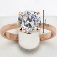 Anillo de Compromiso Unión Bañado en Oro 18K Novia Navidad - Genieka Dorado