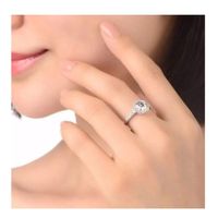 Anillo Compromiso Diamonds Bañado18K Aniversario San Valentín Genieka Dorado