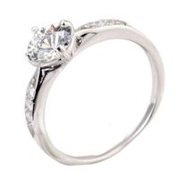 Anillo de Compromiso Dream Bañado en Oro Blanco18K Novia Genieka Plateado
