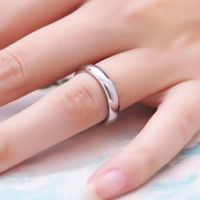 Anillo Alianzas Matrimonio Eternal Mujer Bañado Oro Blanco Genieka Plateado