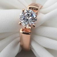 Anillo de Compromiso Adorable Bañado en Oro 18K Aniversario - Genieka Dorado