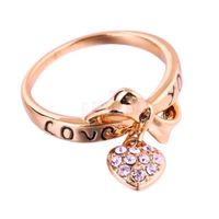 Anillo de Compromiso Love You Bañado en Oro 18K Regalo Novia Genieka Dorado