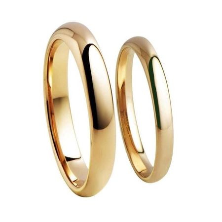 Anillo de Matrimonio Alianzas Classic Mujer Bañado Oro 18K Aro Genieka Dorado