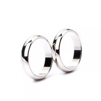 Anillo de Matrimonio Alianzas Eternal Hombre Bañado Oro Blanco Genieka Plateado