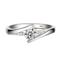 Anillo Compromiso Infinito Bañado en Oro Blanco18K Aniversario Genieka Plateado