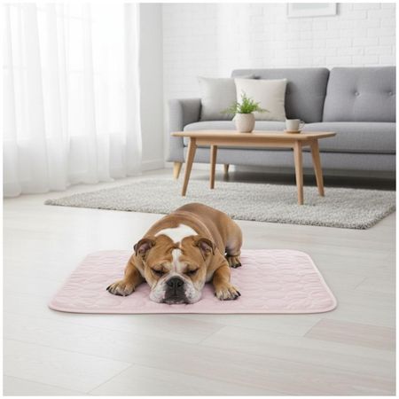Manta Refrescante para Mascotas Alfombrilla de Enfriamiento para Perros 70x100cm Rosado
