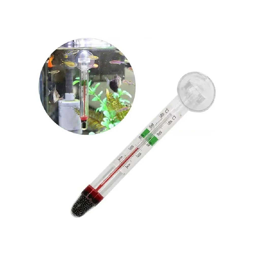 Termómetro de vidrio sumergible para peceras yo acuarios