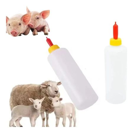 BIBERON BOTELLA 500ML PERRO CERDO OVEJA AMARILLO