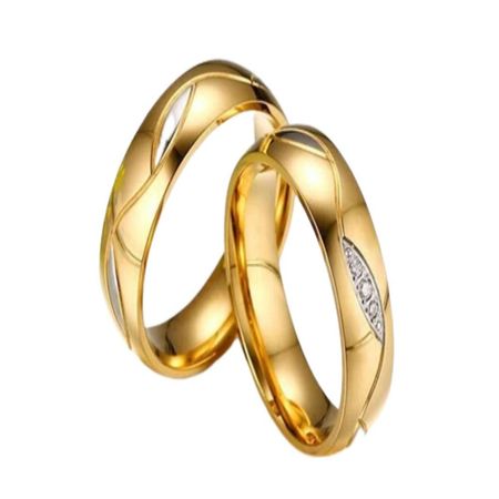 Anillo de Matrimonio Alianzas Forever Mujer Bañado Oro 18K Genieka Dorado