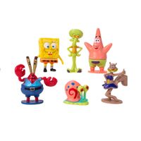 Set Decorativo para Peceras o Acuarios 6 Piezas de Plástico de Bob Esponja