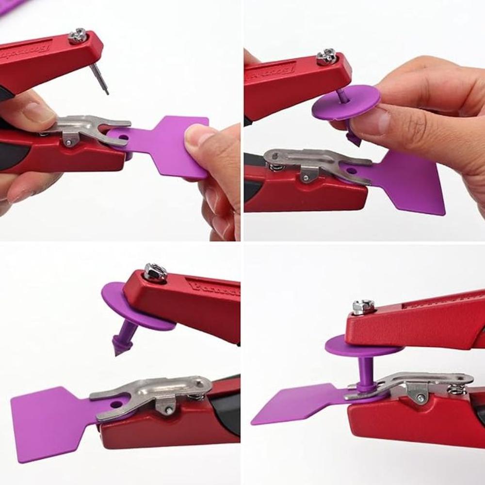 Pack X 100 Crotal Arete Para Cerdo Morado 4x5 Cm Numerado