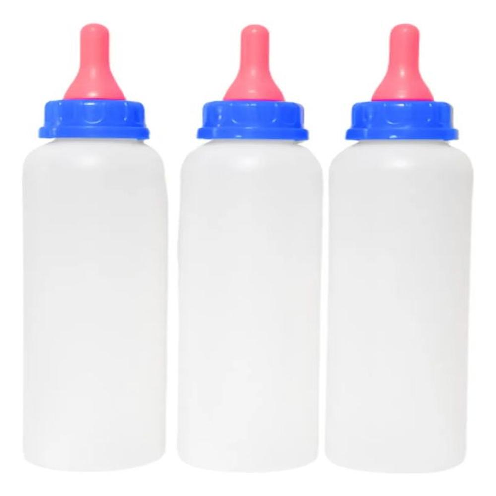 BOTELLA CON TETINA PARA LECHE MASCOTA 250ML AZUL