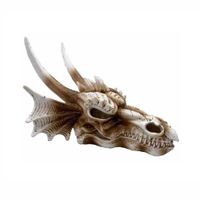 Adorno decorativo para Acuarios de Resina Ecológica diseño Cráneo de Dragon Grande