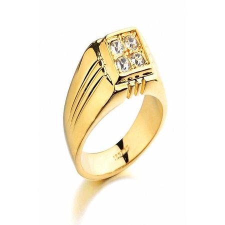 Anillo de Compromiso Elegant Man Bañado en Oro 18K Genieka Dorado