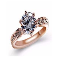 Anillo de Compromiso Imperial Bañado Oro 18K Aro Regalo Genieka Dorado