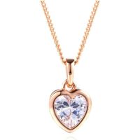 Collar Crystal Heart - Genieka Dorado
