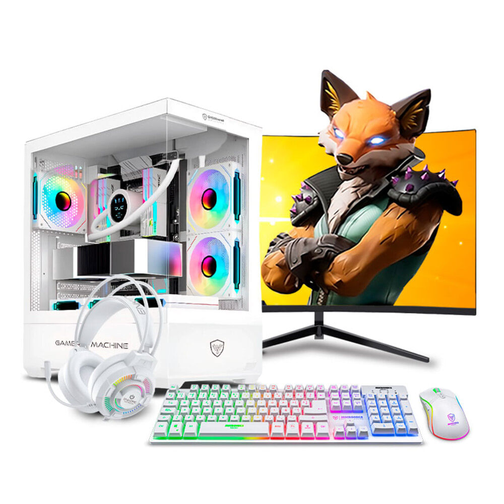 COMPUTADORA PC GAMER DRACO RGB RYZEN 5 5500 16GB 500GB 24 CURVO RTX3050 6GB MI PC LISTA MIPCLISTA