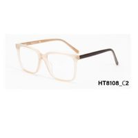 Montura Optica Acetato Mujer Homeway HT8108-C2 Beige Punta Marron