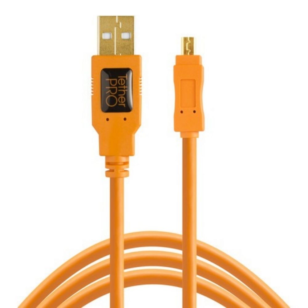 Cable Tether Tools USB 2.0 tipo A a Mini-B con 8 pines - 4.6 metros