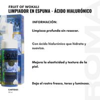 PACK 3 LIMPIADOR EN ESPUMA ÁCIDO HIALURÓNICO 150ML WOKALI