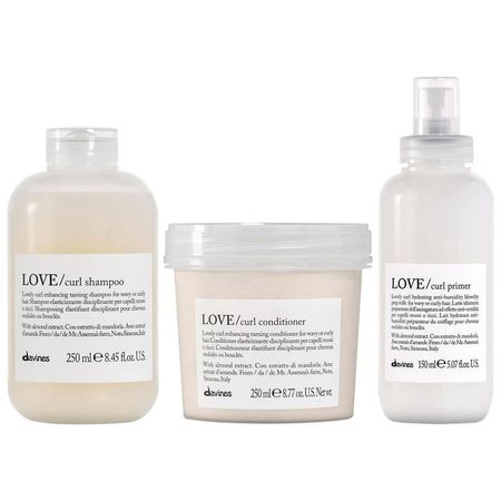 Shampoo Elastizante 250ml + Acondicionador + Primer Davines Love Curl
