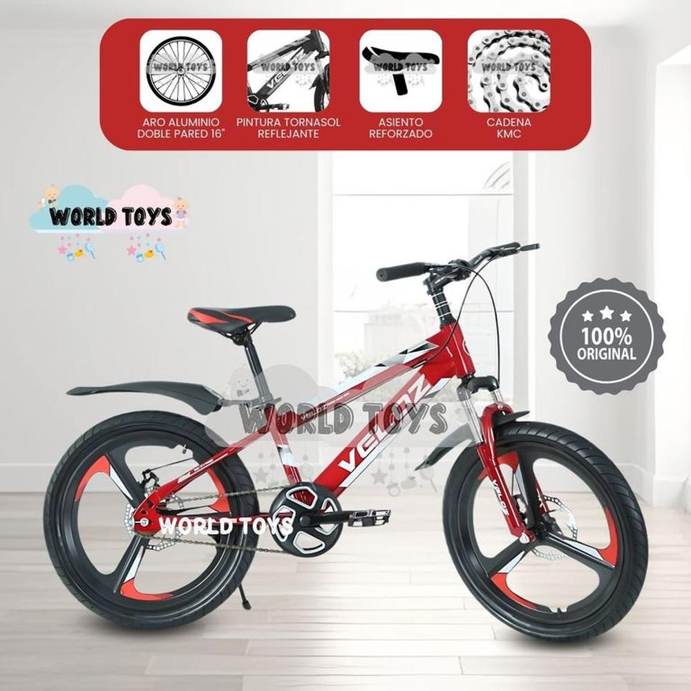 Bicicleta Para Niño Aro 16 PALMEIRA ASPA II Red