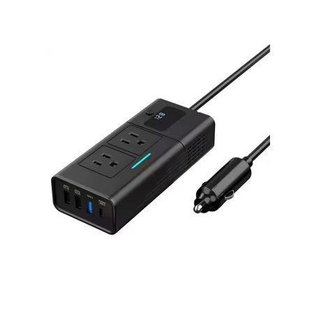 Conversor Inversor 12v 220v 200w Cargador Laptop Ipad Auto Negro