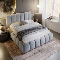 CAMA NUBE BOX TARIMA KING PLATA