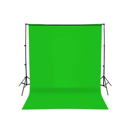 KIT STUDIO FONDO FOTOGRAFICO VERDE 3X4 METROS Y PARANTE