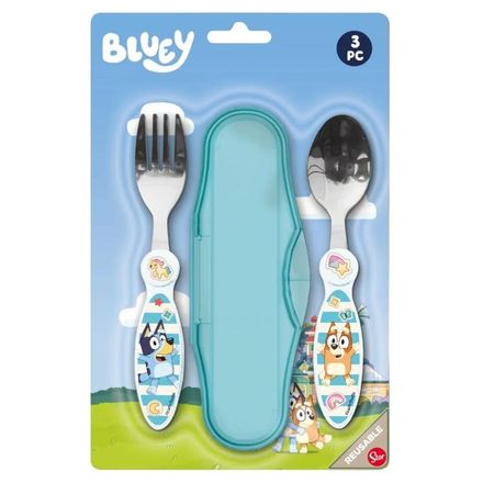 Set de Cubiertos Escolar Bluey